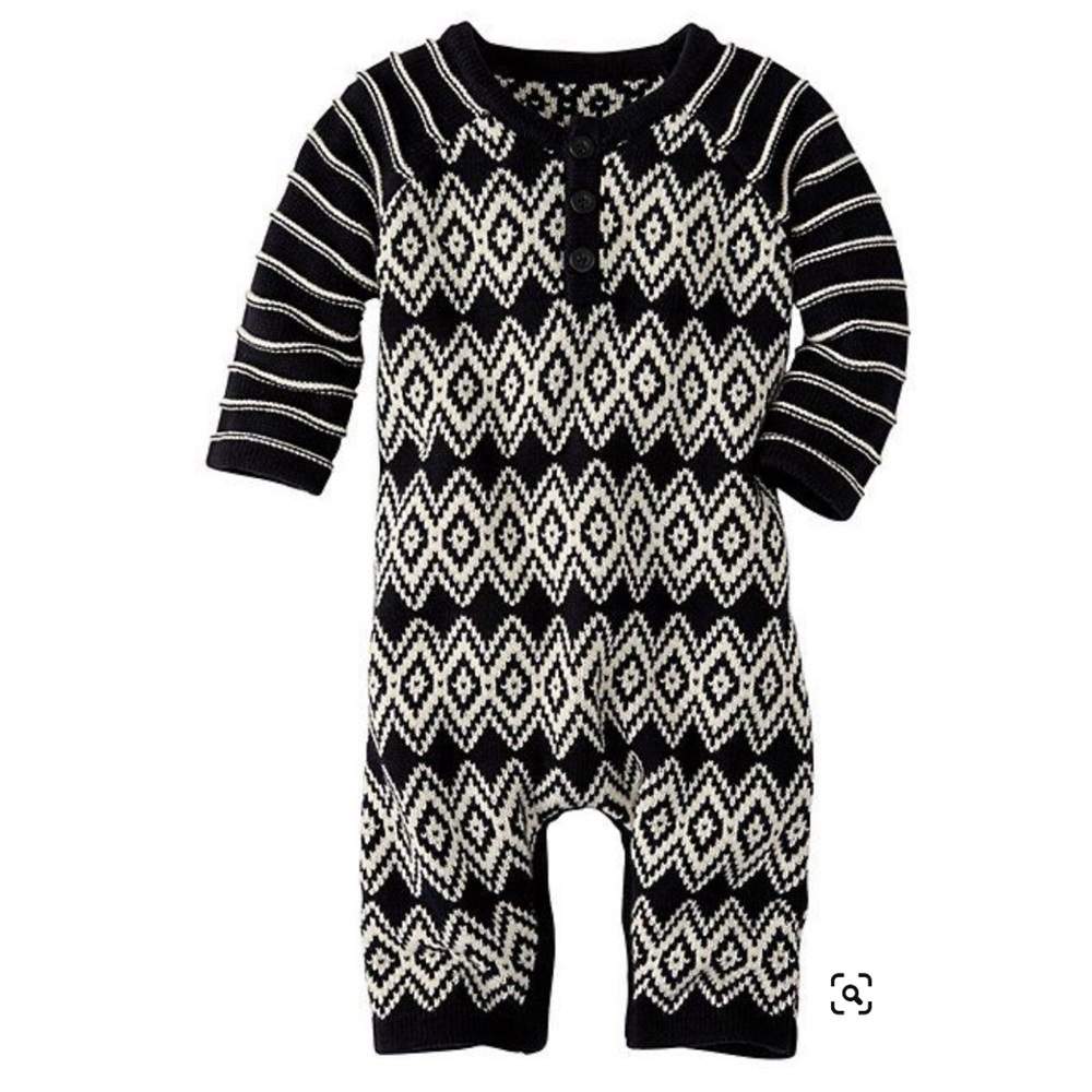 Hanna Andersson “winter wonderful romper-knitted sweater” one piece - NWOT